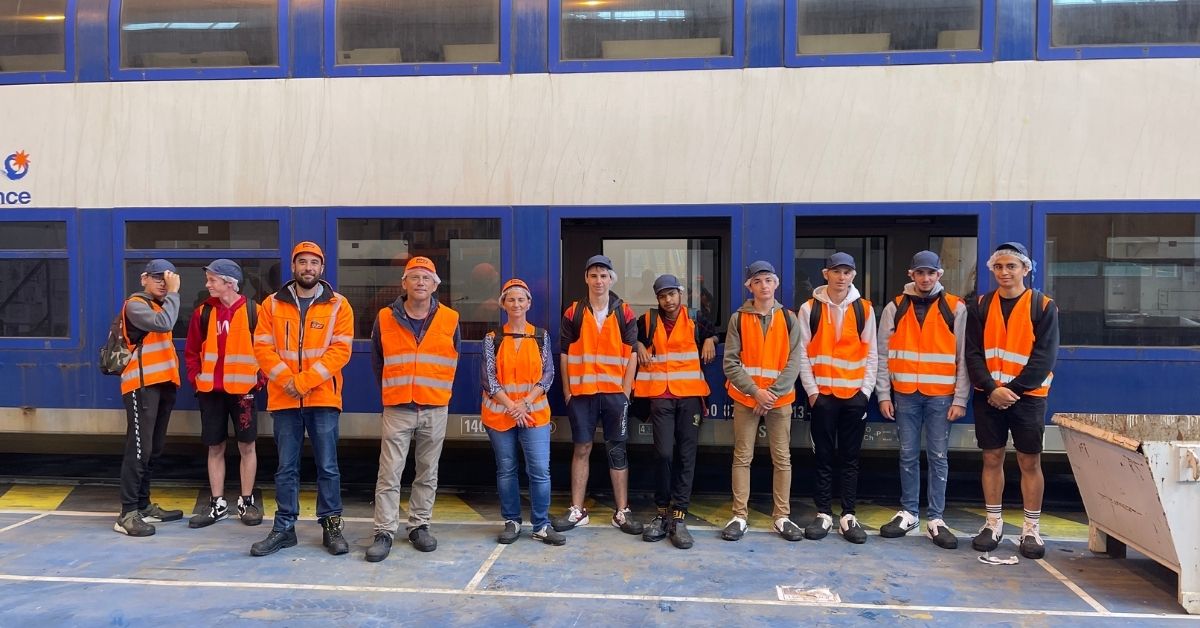 Des élèves du Lycée Louis Delage découvrent les métiers du ferroviaire